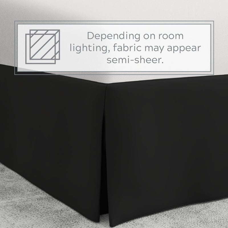 Bed Maker's Bed Makerâ€™s Never Lift Your Mattress Bed Skirt, Designed for Box Spring Beds, Split Corners, 14 Inch Drop Length, California King, Black - Image 2